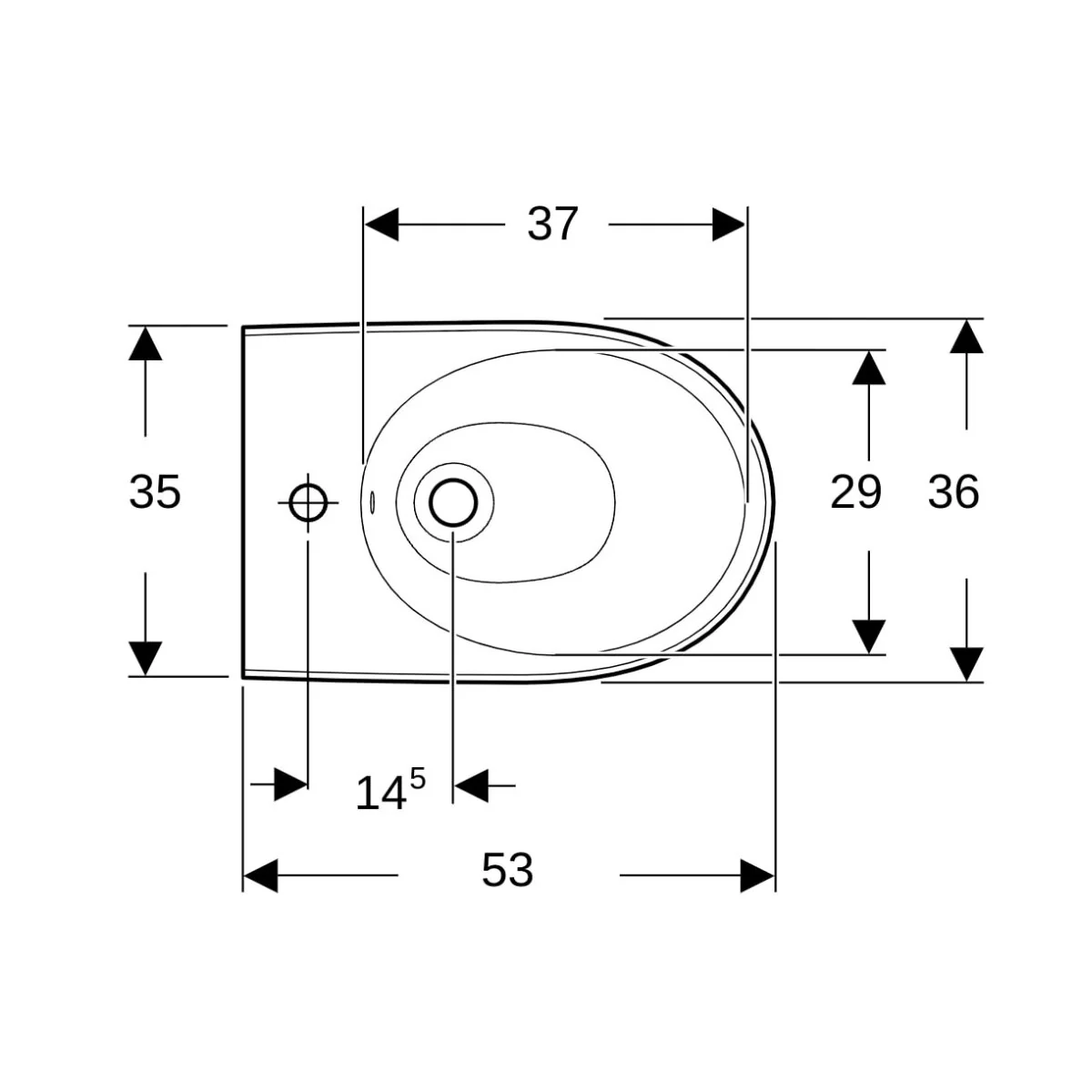 Bidet sospeso Geberit Selnova Premium - Bianco - Image 2