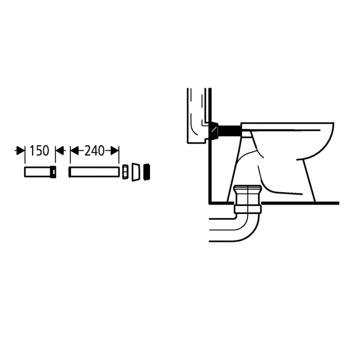 Canotto di scarico Grohe per cassette WC - Image 2