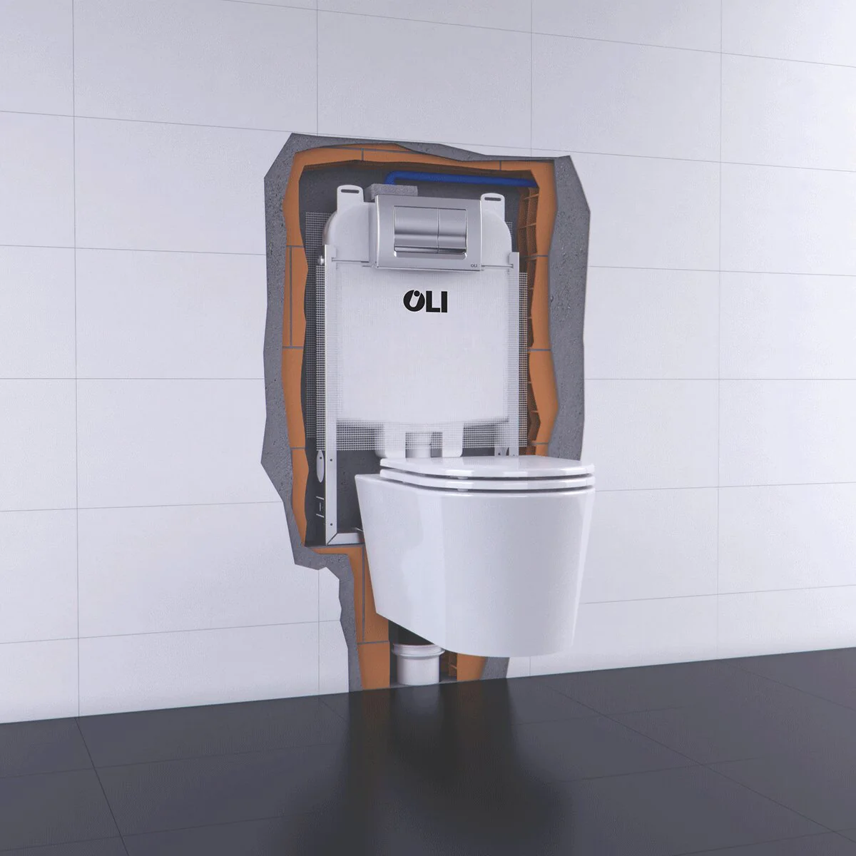 Cassetta di risciacquo OLI OLI74 PLUS SIMFLEX ad incasso per sanitari sospesi - Image 2