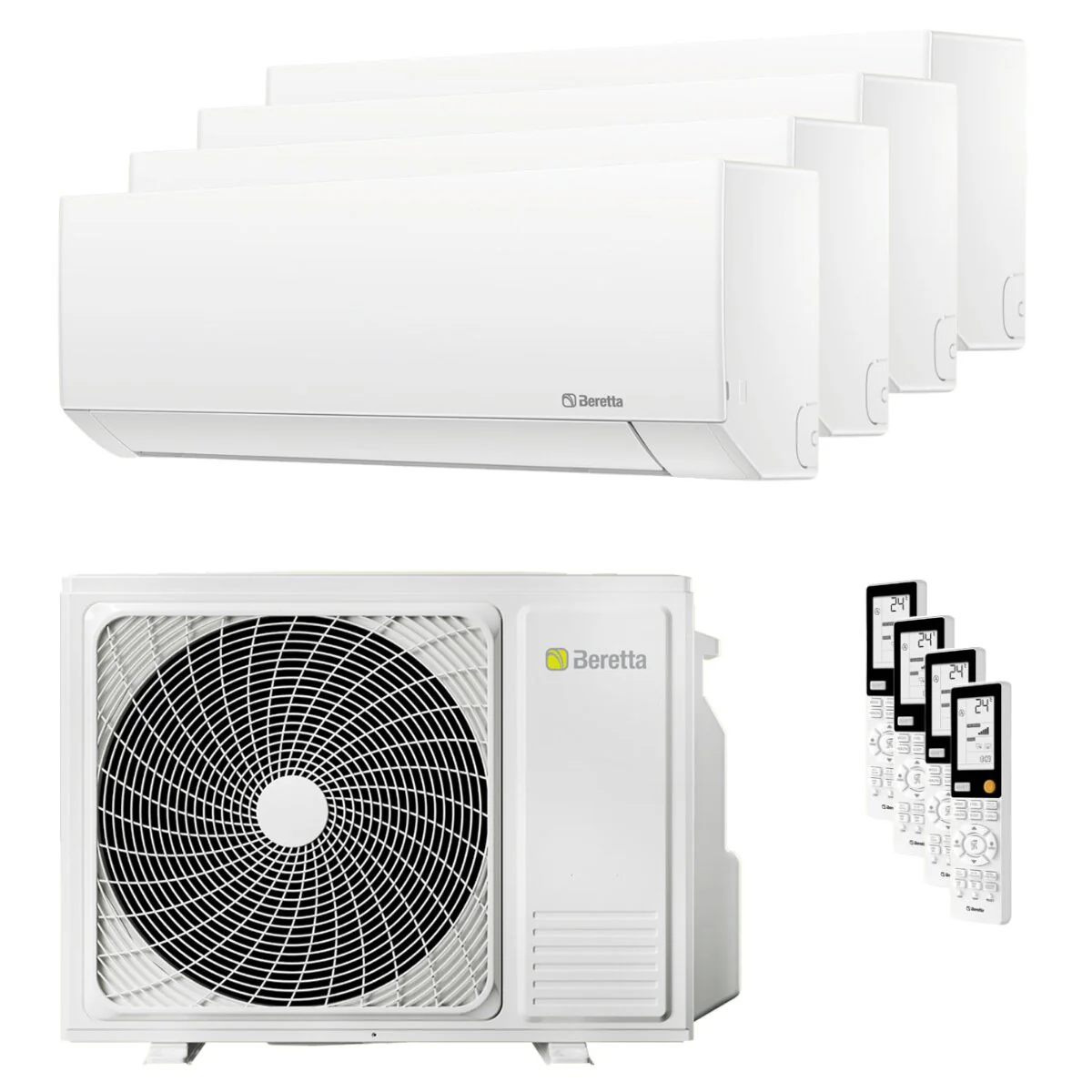 Condizionatore Beretta BREVA E quadri split 9000+9000+9000+9000 BTU inverter A++  unità esterna 7.5 kW