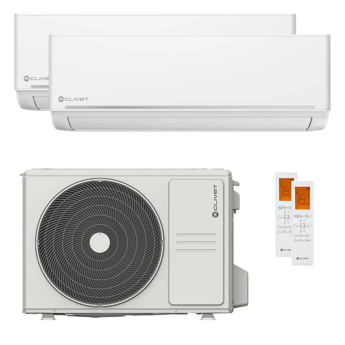 Condizionatore Clivet EZCool dual split 9000+18000 BTU inverter A+ unità esterna 5.3 kW