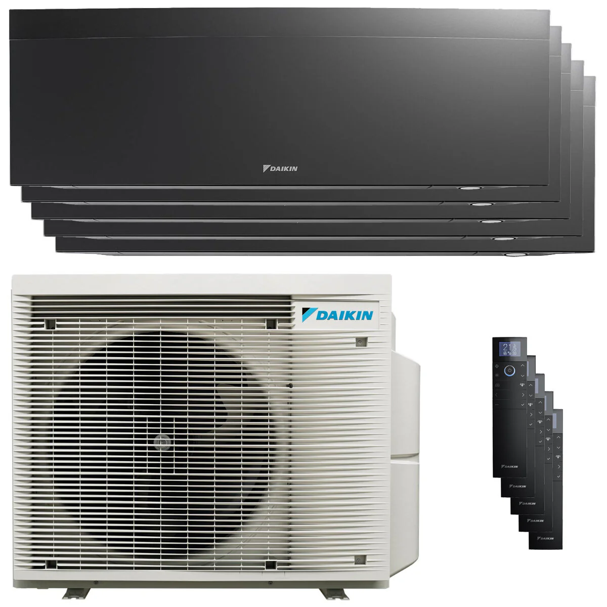 Condizionatore Daikin Emura 3 penta split 7000+9000+9000+9000+18000 BTU inverter A++ wifi unità esterna 7.8 kW Nero