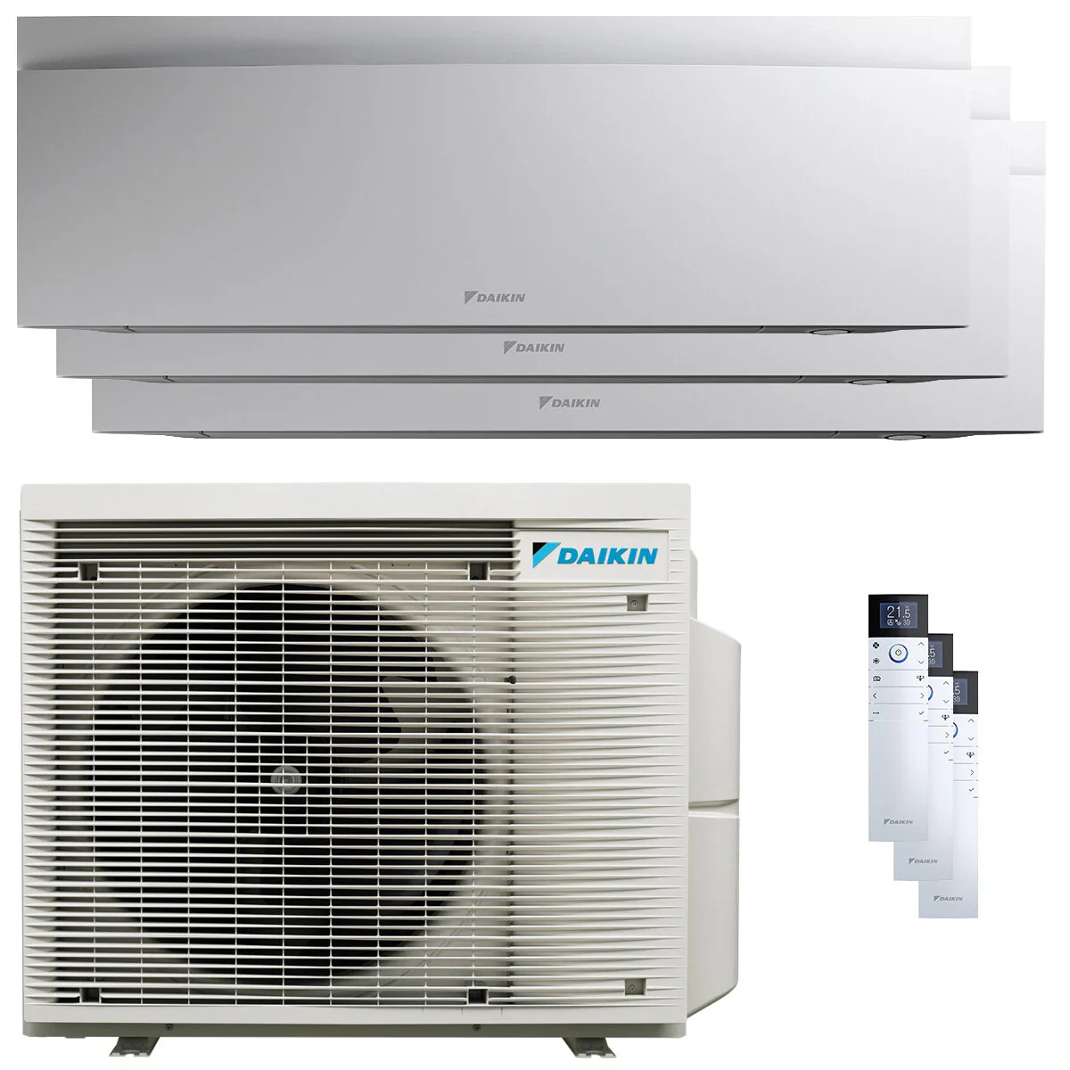 Condizionatore Daikin Emura 3 trial split 12000+12000+18000 BTU inverter A+ wifi unità esterna 7.4 kW Bianco