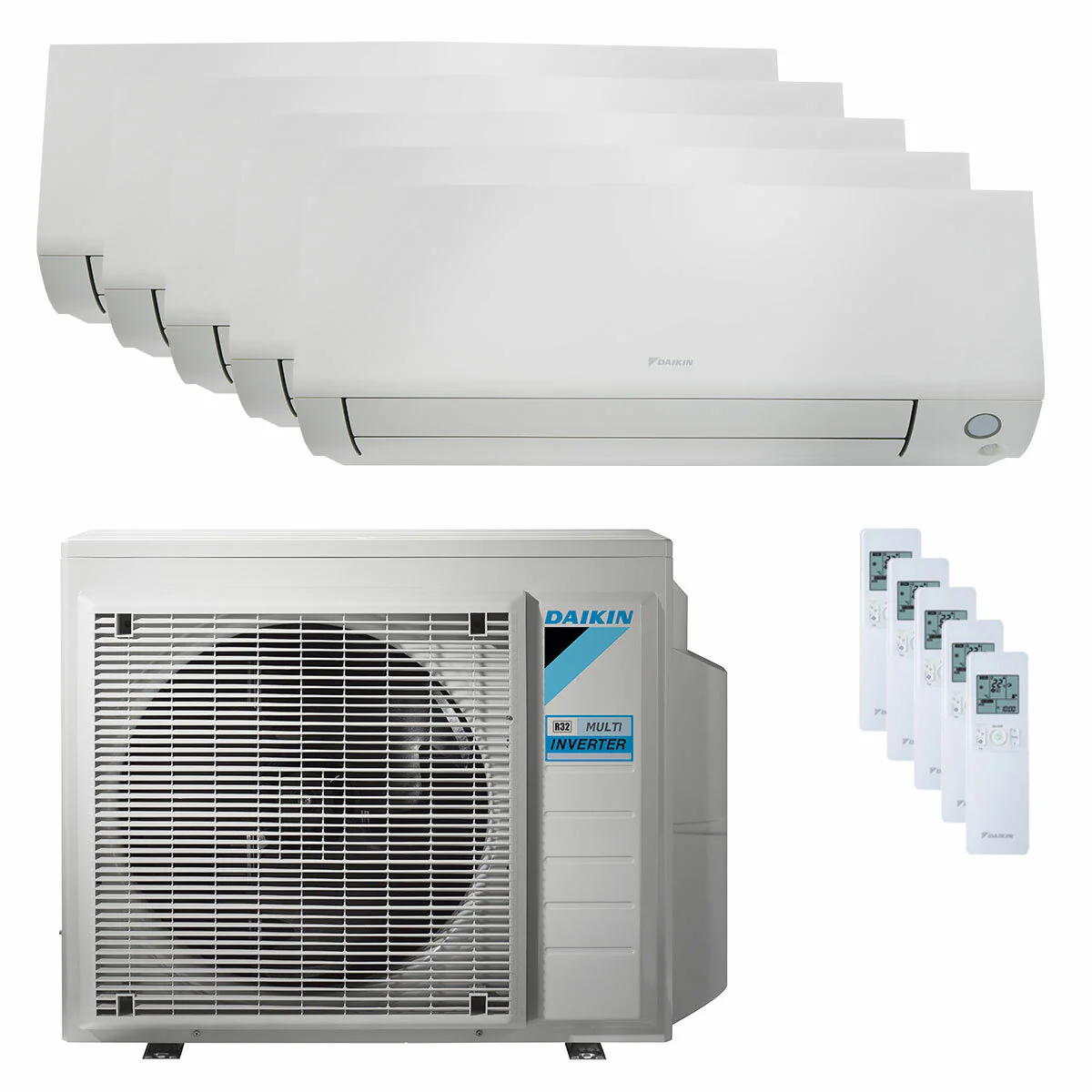 Condizionatore Daikin Perfera All Seasons penta split 9000+9000+9000+12000+12000 BTU inverter A++ wifi unità esterna 7.8 kW