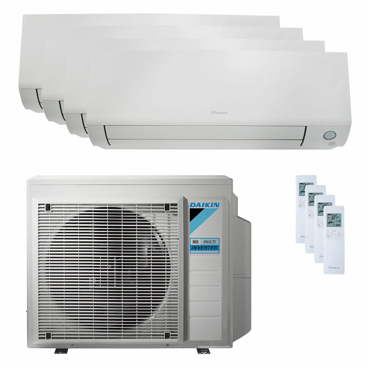 Condizionatore Daikin Perfera All Seasons quadri split 7000+9000+9000+18000 BTU inverter A++ wifi unità esterna 7.4 kW