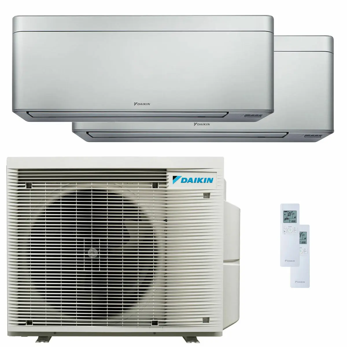 Condizionatore Daikin Stylish Silver dual split 7000+18000 BTU inverter A+++ wifi unità esterna 5 kW