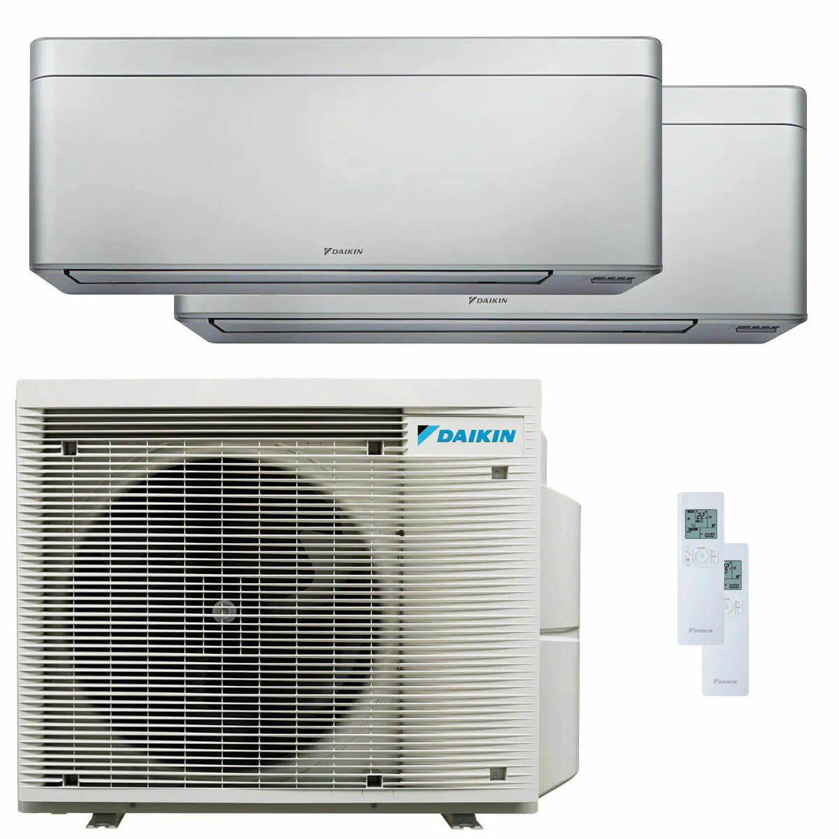 Condizionatore Daikin Stylish Silver dual split 7000+7000 BTU inverter A+++ wifi unità esterna 4 kW