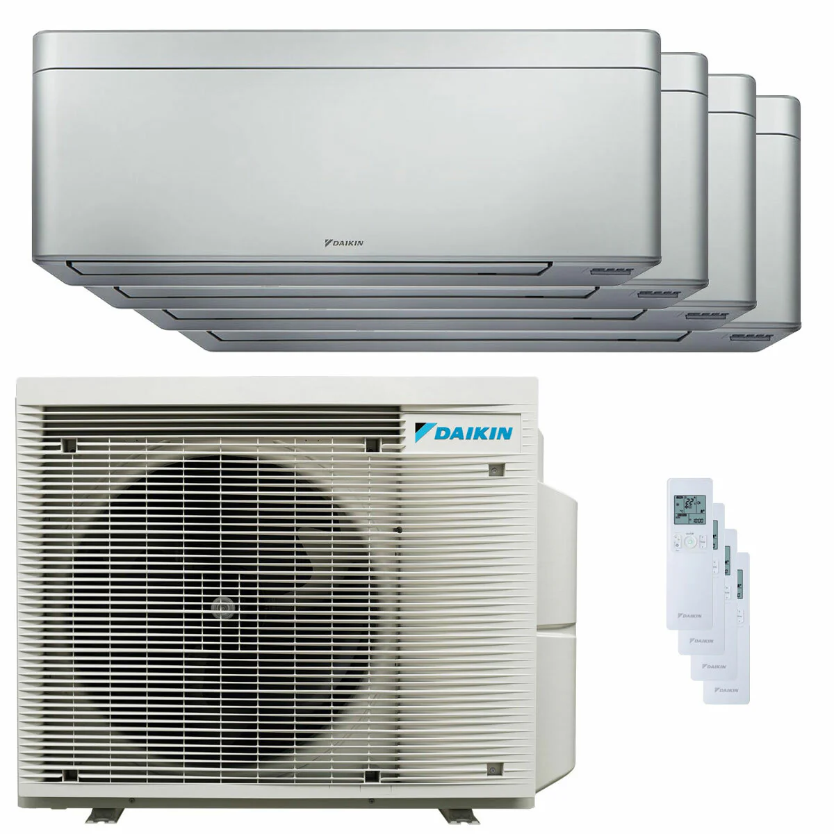 Condizionatore Daikin Stylish Silver quadri split 7000+7000+9000+15000 BTU inverter A++ wifi unità esterna 6.8 kW
