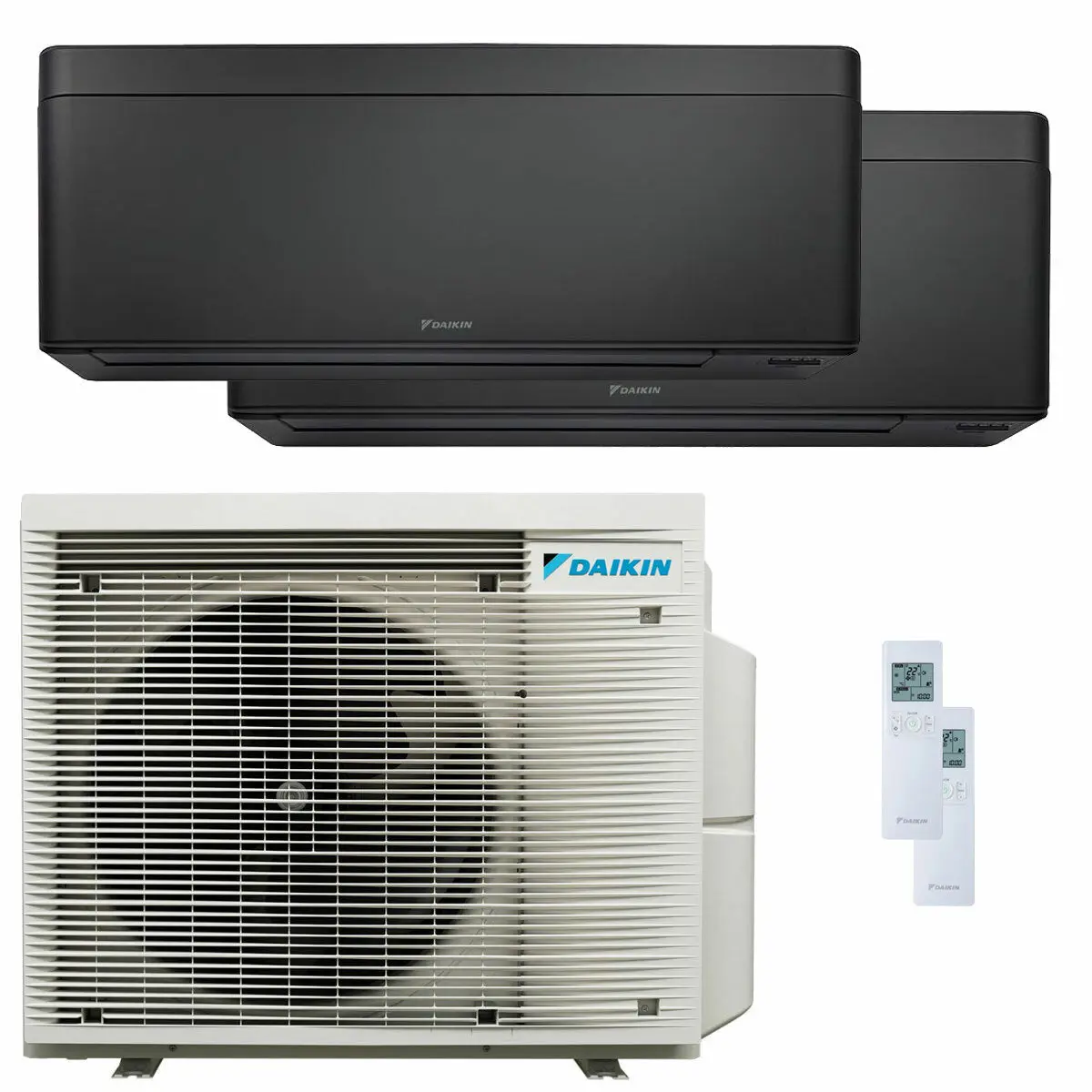 Condizionatore Daikin Stylish Total Black dual split 7000+15000 BTU inverter A+++ wifi unità esterna 5 kW