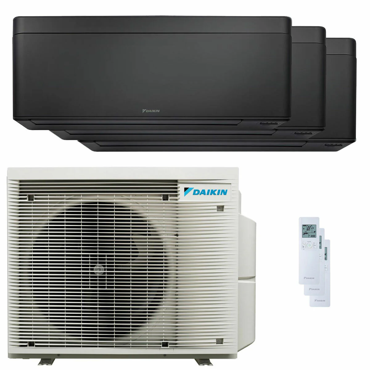 Condizionatore Daikin Stylish Total Black trial split 7000+7000+15000 BTU inverter A++ wifi unità esterna 6.8 kW