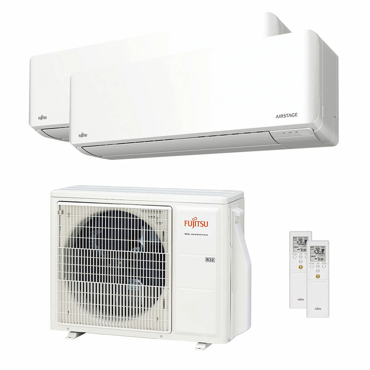 Condizionatore Fujitsu Serie KMCG WiFi dual split 9000+12000 BTU inverter A+++ wifi unità esterna 5 kW