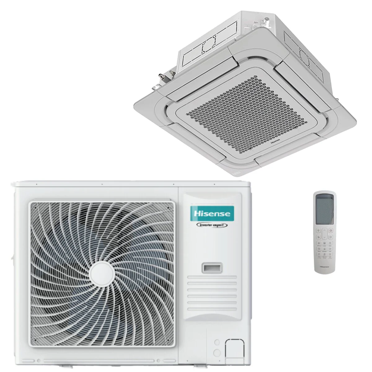 Condizionatore Hisense Cassetta 90x90 Flusso Circolare 36000 BTU R32 Inverter A++