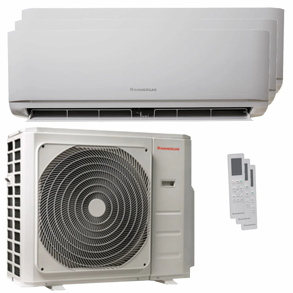 Condizionatore Immergas THOR trial split 9000+12000+12000 BTU inverter A++  unità esterna 7.9 kW