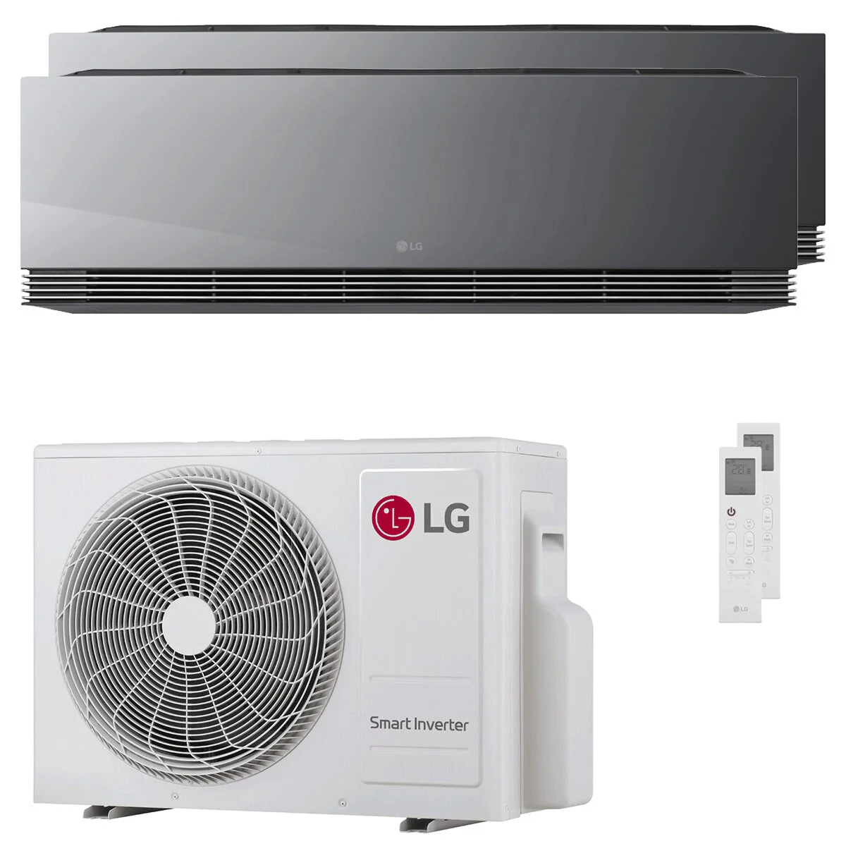Condizionatore LG ARTCOOL Mirror AI dual split 12000+18000 BTU inverter A+++ wifi unità esterna 5.3 kW