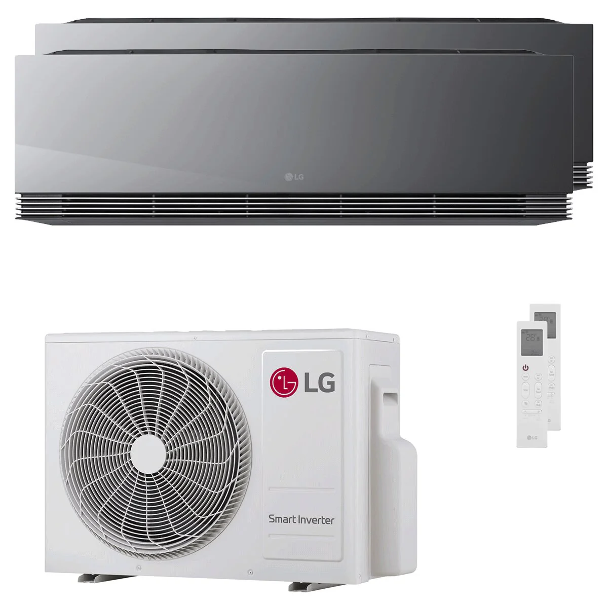 Condizionatore LG ARTCOOL Mirror AI dual split 9000+9000 BTU inverter A+++ wifi unità esterna 4.7 kW