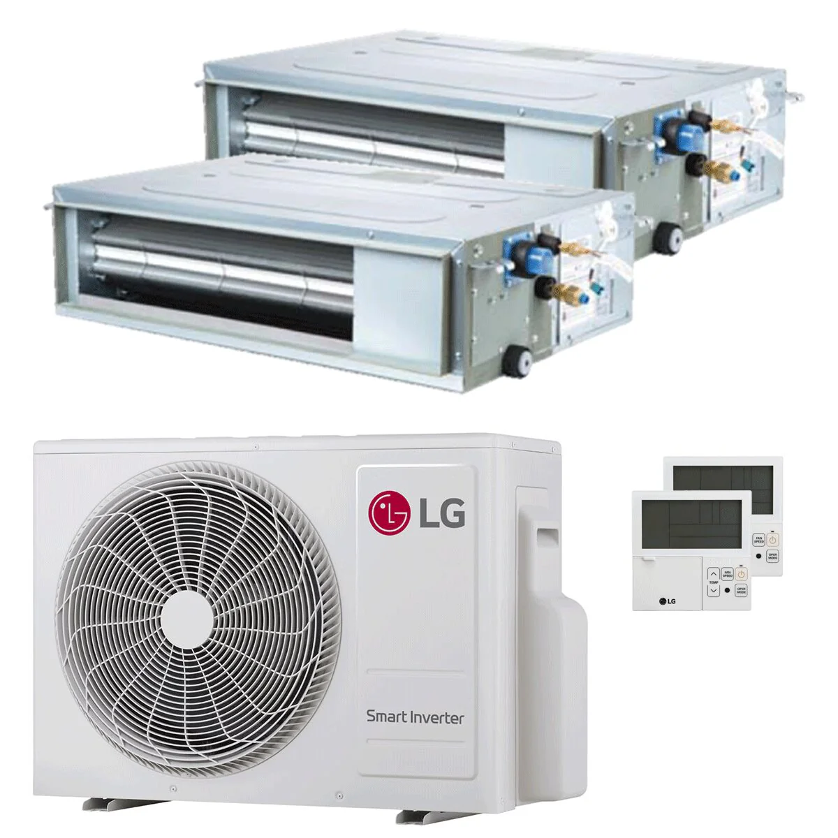 Condizionatore LG Canalizzabile CL dual split 9000+18000 BTU inverter A+++  unità esterna 6.15 kW