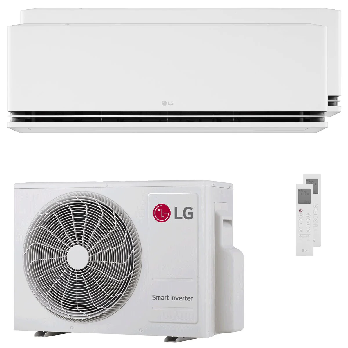 Condizionatore LG DUALCOOL Deluxe AI dual split 12000+12000 BTU inverter A+++ wifi unità esterna 6.15 kW
