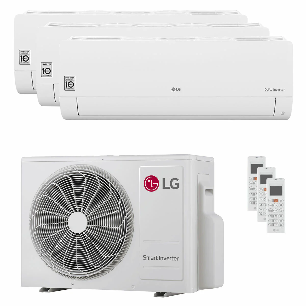 Condizionatore LG DUALCOOL Libero Smart trial split 7000+7000+9000 BTU inverter A+++ wifi unità esterna 5.2 kW