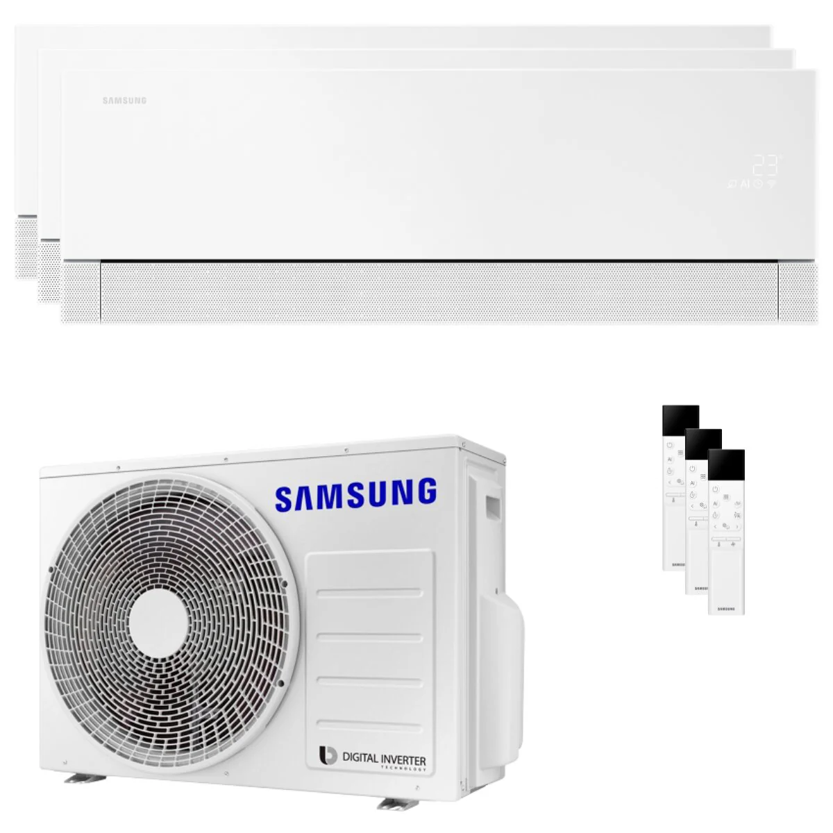 Condizionatore Samsung WindFree Première Plus trial split 7000+7000+7000 BTU inverter A++ wifi unità esterna 5.2 kW