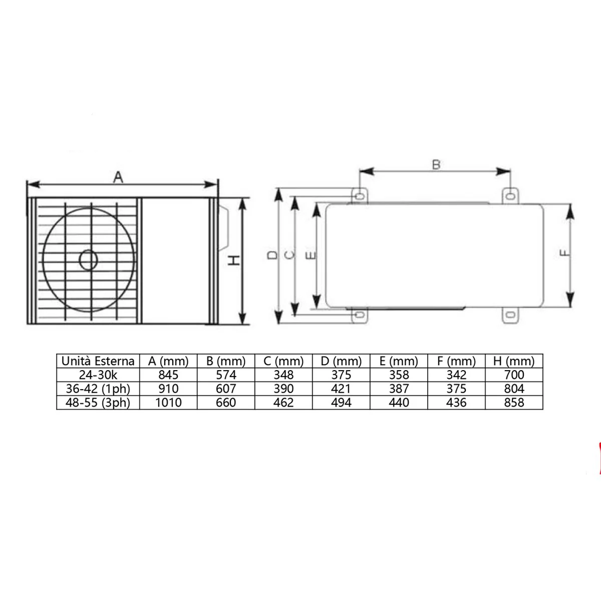 Condizionatore TCL Cassetta 4 vie Serie S Standard 24000 BTU R32 Inverter WiFi A++/A+ - Image 6