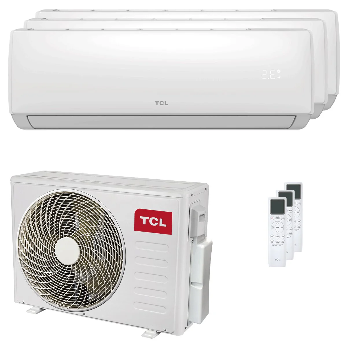 Condizionatore TCL Elite F2 trial split 9000+9000+12000 BTU inverter A++ wifi unità esterna 7.9 kW
