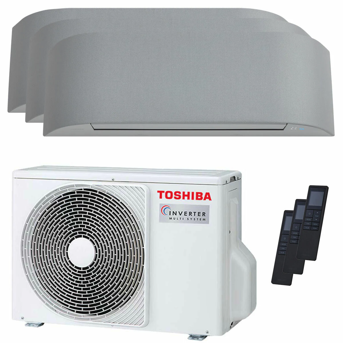 Condizionatore Toshiba Haori trial split 7000+9000+9000 BTU inverter A+++ wifi unità esterna 5.2 kW