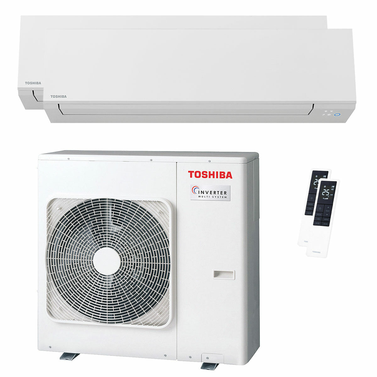 Condizionatore Toshiba SHORAI Edge White dual split 18000+18000 BTU inverter A++ wifi unità esterna 10 kW