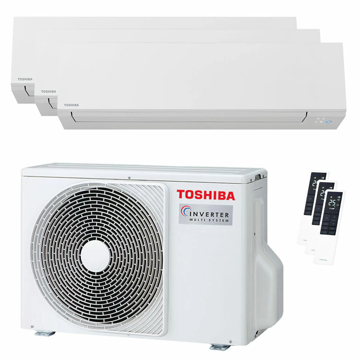 Condizionatore Toshiba SHORAI Edge White trial split 5000+5000+7000 BTU inverter A+++ wifi unità esterna 5.2 kW