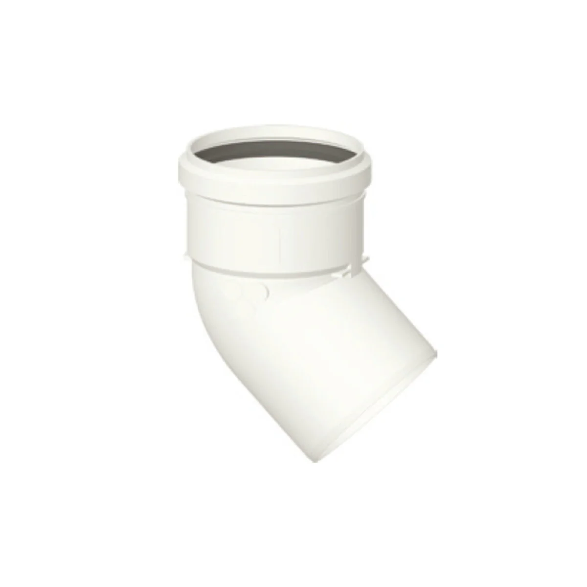 Curva 45° scarico fumi caldaia a condensazione diam. 80 mm. m/f in pp