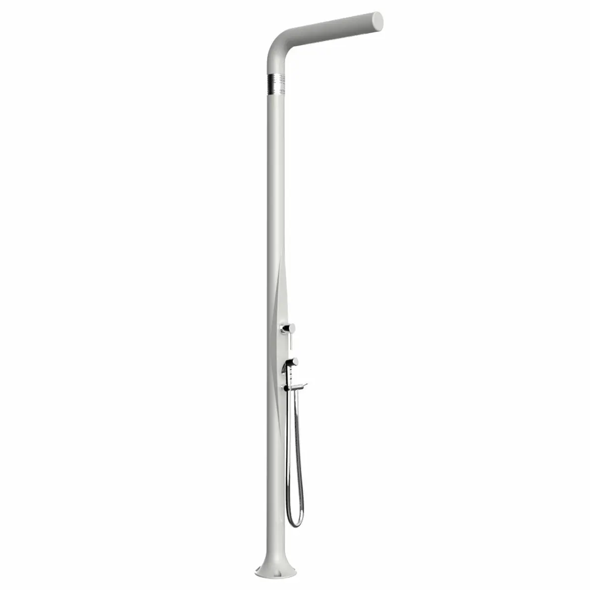 Doccia da giardino Arkema Funny Yang con doccino estraibile Bianco
