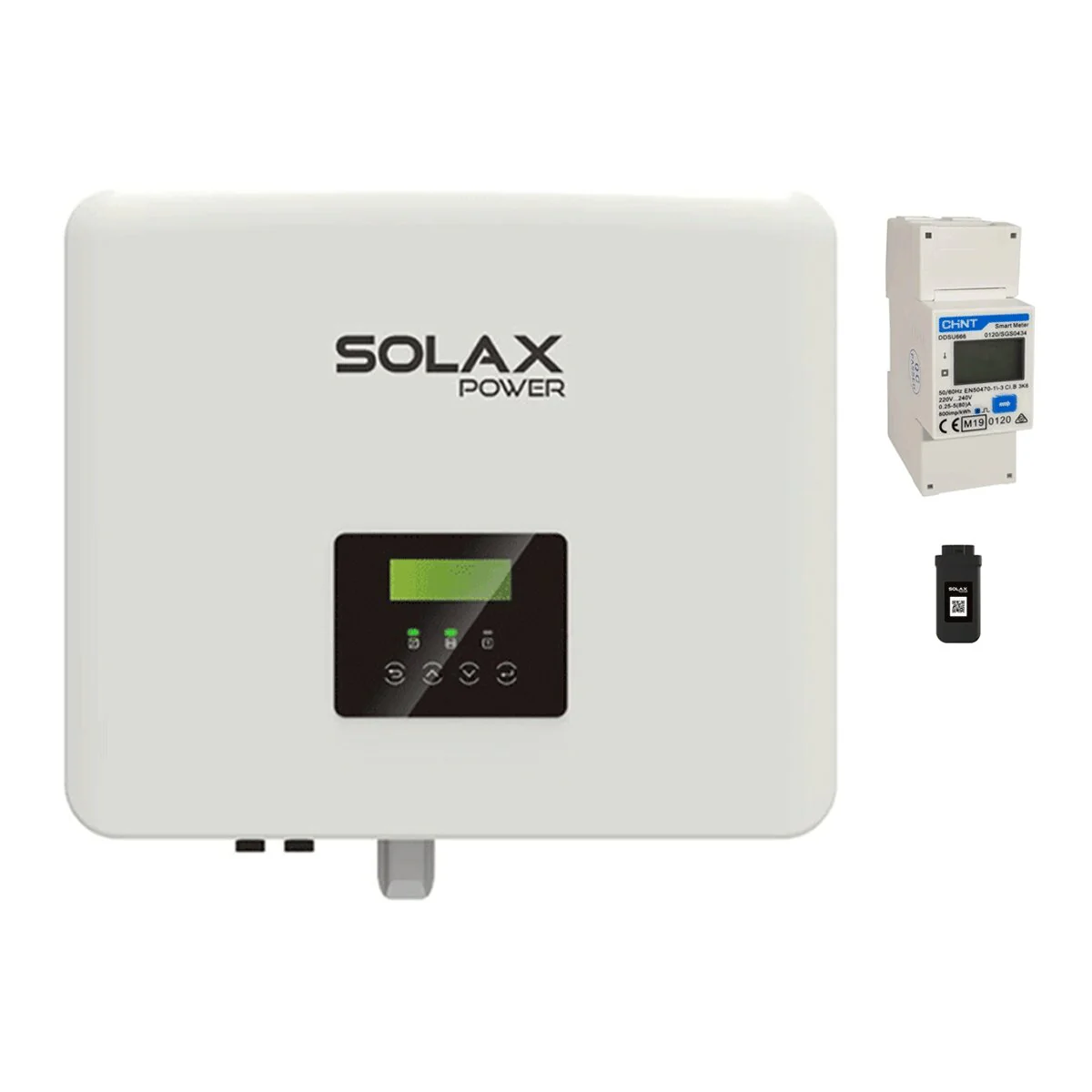 Kit Inverter + Meter + WiFi SolaX con Inverter ibrido SolaX X1 Hybrid 5.0DC G4 5.0 kW monofase + Meter SolaX DDSU666 monofase + Modulo WiFi SolaX Pocket Wi-Fi V3.0