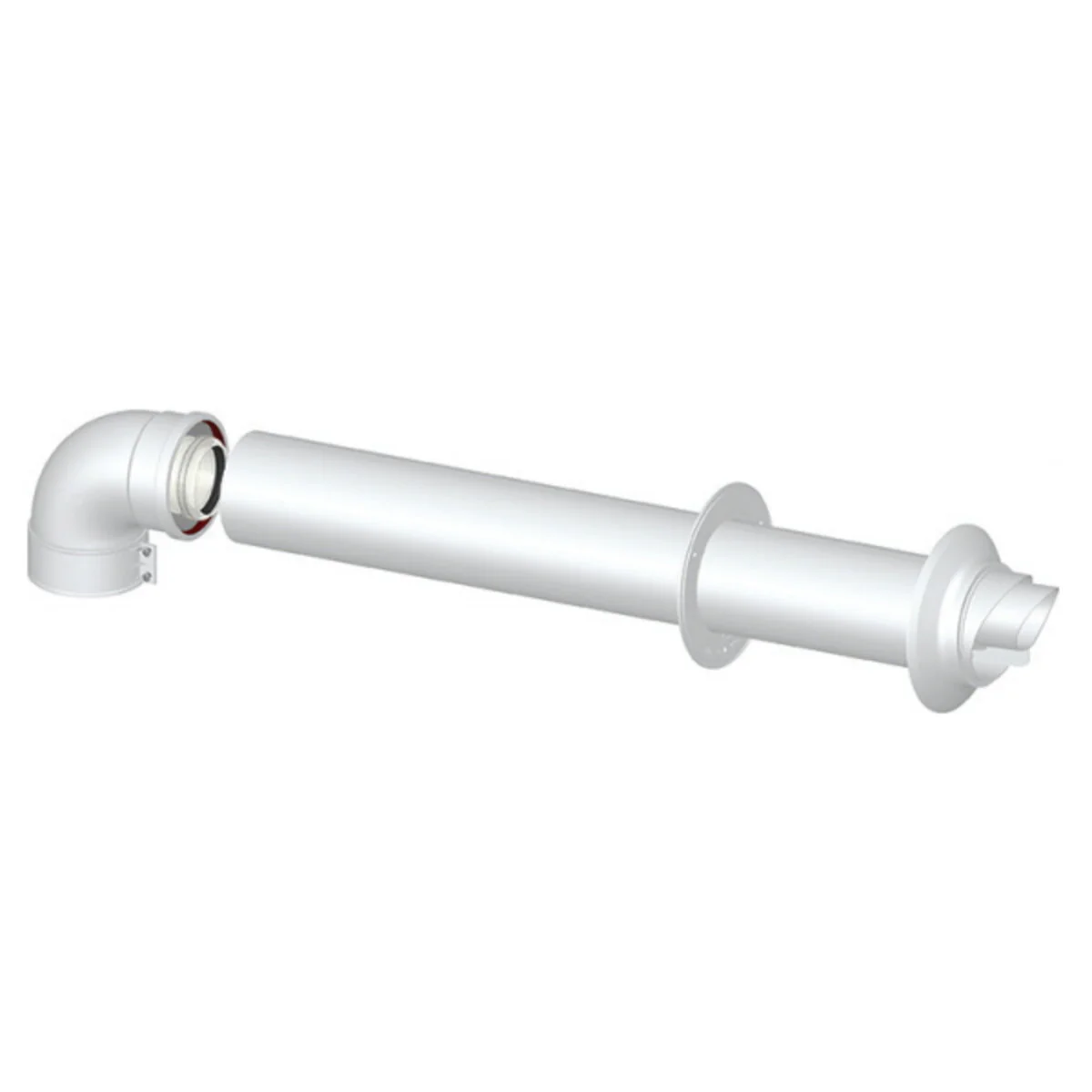 Kit scarico fumi coassiale parete orizzontale ø 60/100 M/F caldaie a condensazione - Kit 2 marchi vari