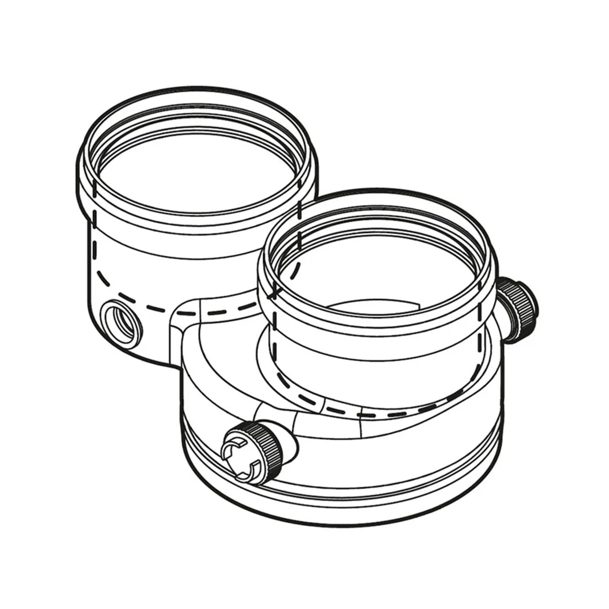 Kit sdoppiato scarico fumi Bosch FC-CA80 Ø80/125 a 80-80 mm - SERIE CONDENS