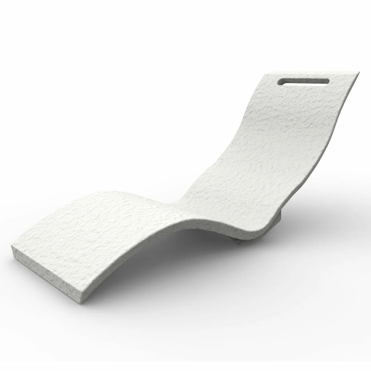 Lettino Prendisole Arkema Serendipity Chaise in polietilene HD di colore bianco