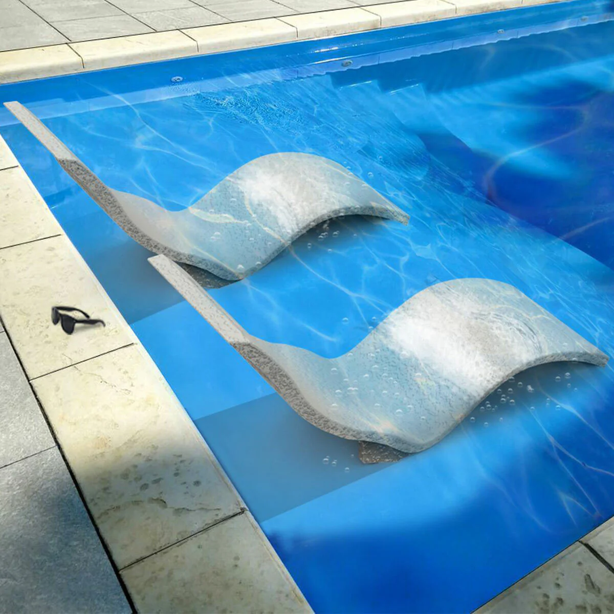 Lettino Prendisole Arkema Serendipity Chaise in polietilene HD di colore bianco - Image 5