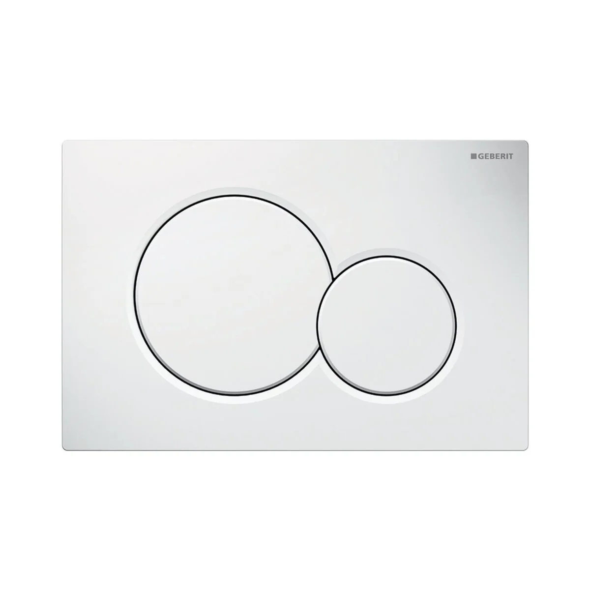 Placca Geberit Sigma 01 bianca per risciacquo a due quantità