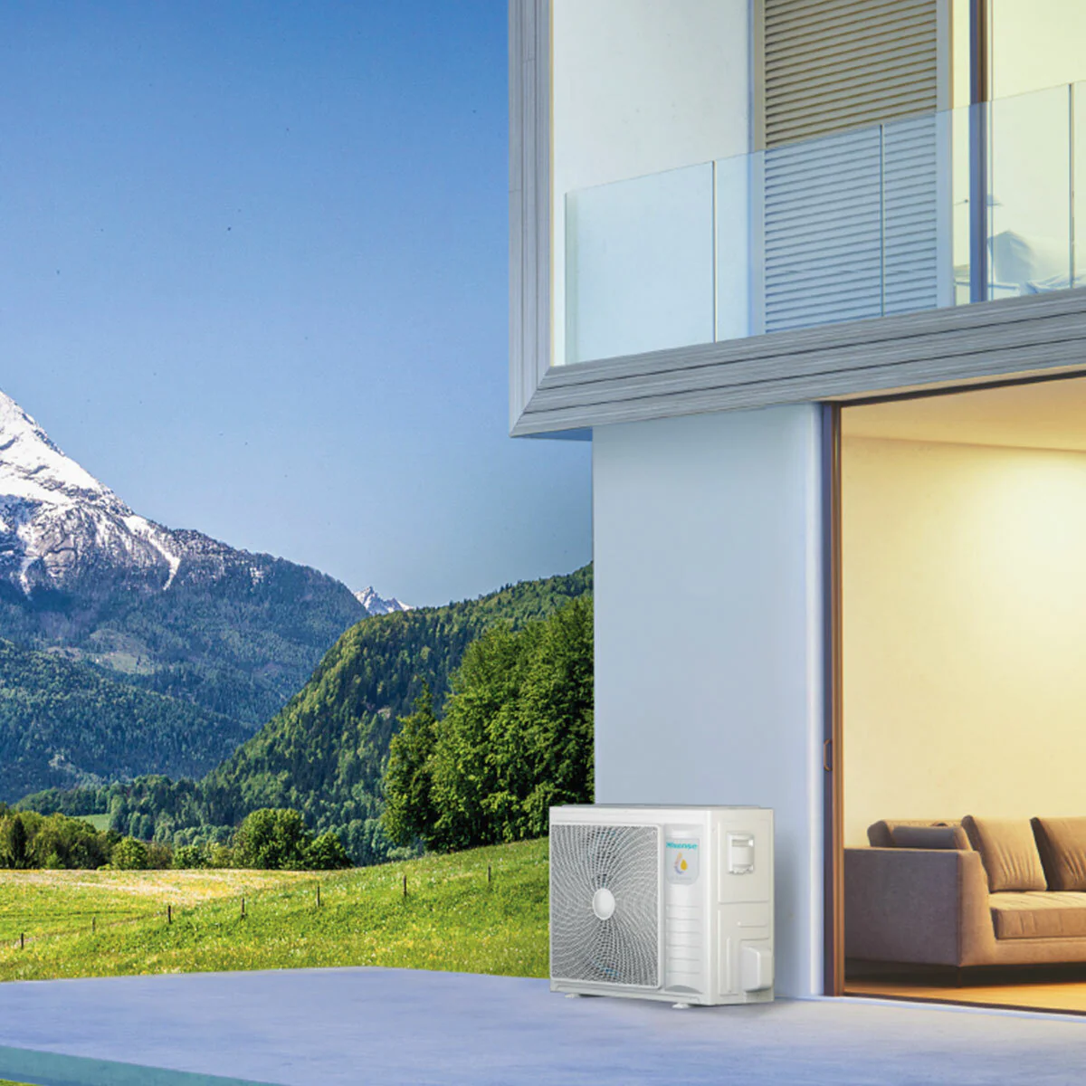 Pompa di calore aria-acqua Hisense Hi-Therma 4,4 kW monoblocco monofase R32 A++ - Image 4
