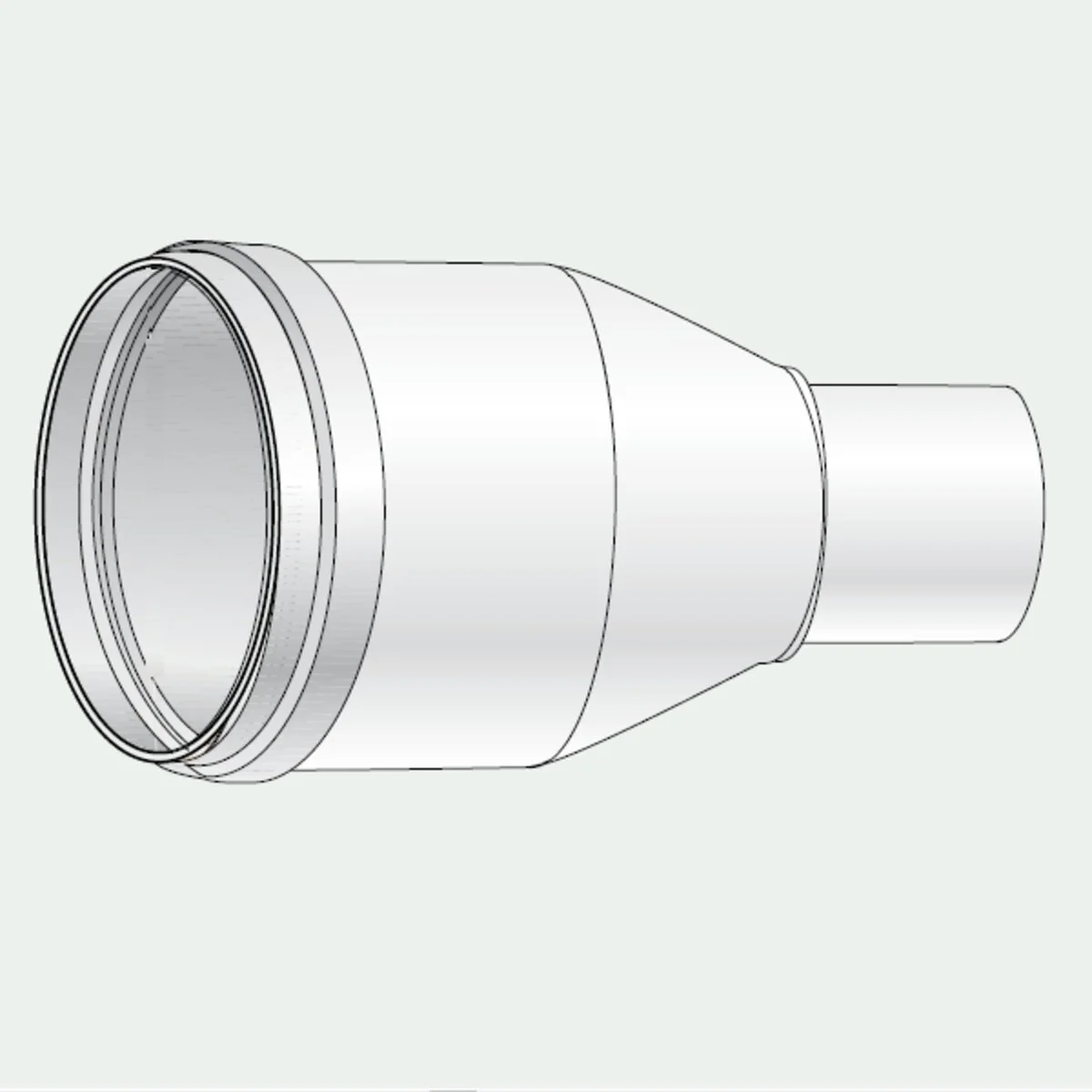 Riduzione ø 60 mm ÷ ø 35 mm f/m (bianco)