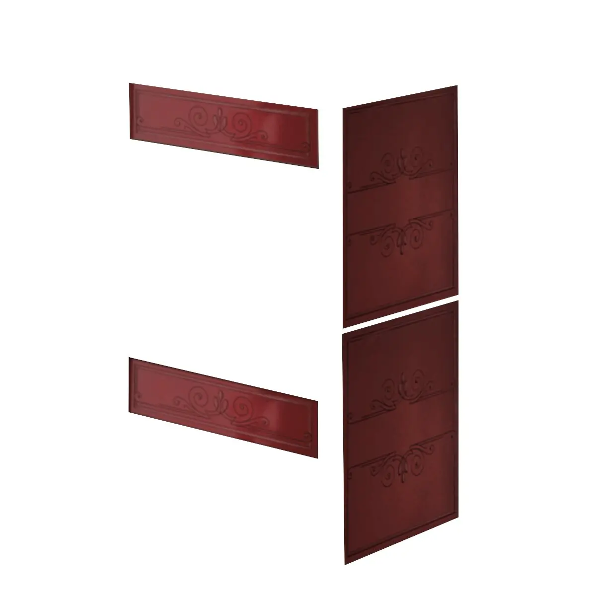 Rivestimento per stufa a legna FANCY EVO EK63 - gruppo Edilkamin in ceramica colore bordeaux