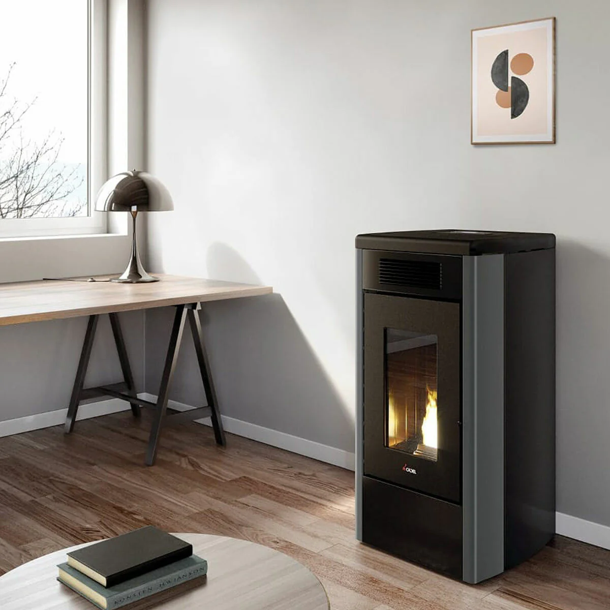Stufa a pellet Cadel Atena Plus 14 ad aria canalizzata 14 kW - WiFi ANTRACITE - Image 2