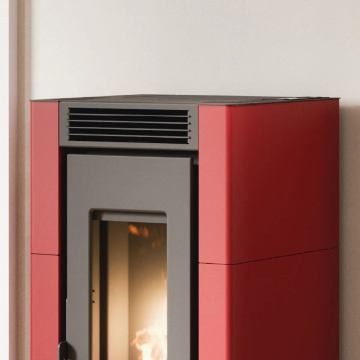 Stufa a pellet Cadel Cristal 6 ad aria 5,5 kW - WiFi ROSSO - Image 4