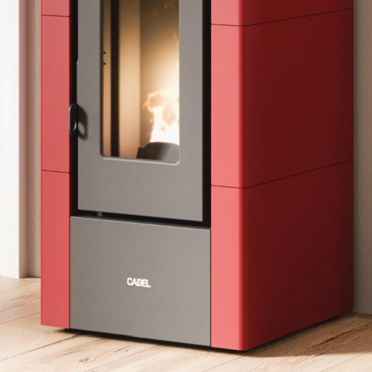 Stufa a pellet Cadel Cristal 6 ad aria 5,5 kW - WiFi ROSSO - Image 5