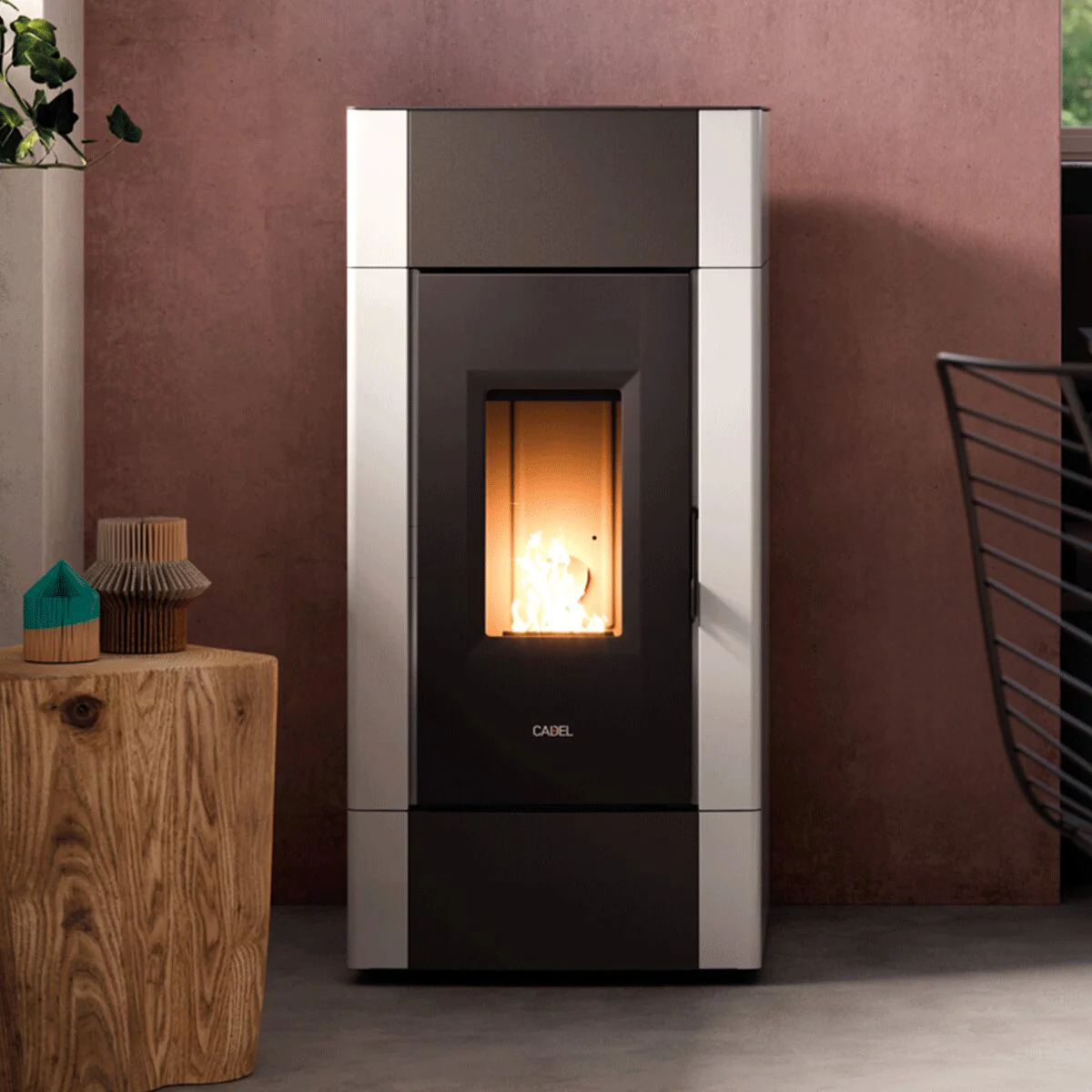 Stufa a pellet CADEL Cristal 9 ad aria 8,5 kW - WiFi BIANCO - Image 2