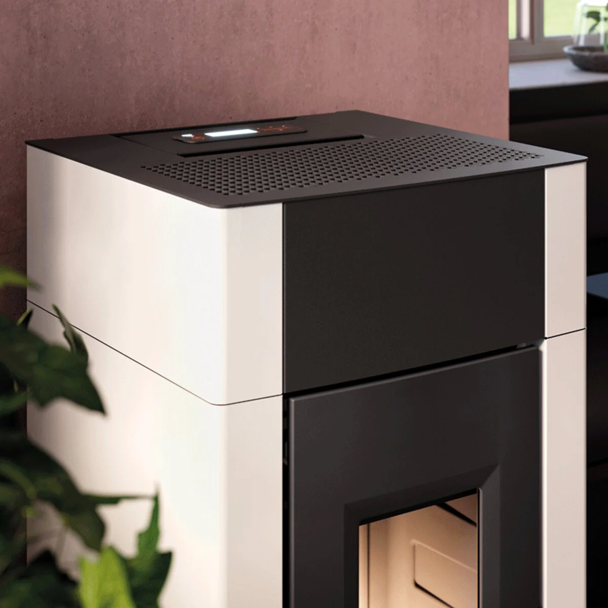 Stufa a pellet CADEL Cristal 9 ad aria 8,5 kW - WiFi BIANCO - Image 3