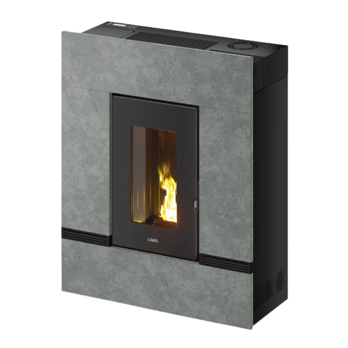 Stufa a pellet Cadel Mithos Plus 12 PS 12 kW ad aria canalizzata - WiFi Pietra Serpentino