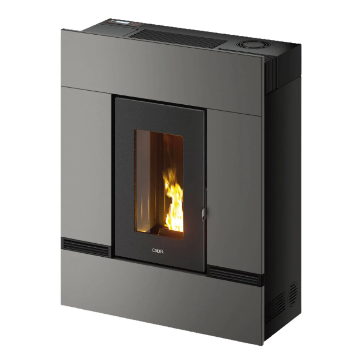 Stufa a pellet Cadel Mithos Plus 12 PS 12 kW ad aria canalizzata - WiFi Titanium