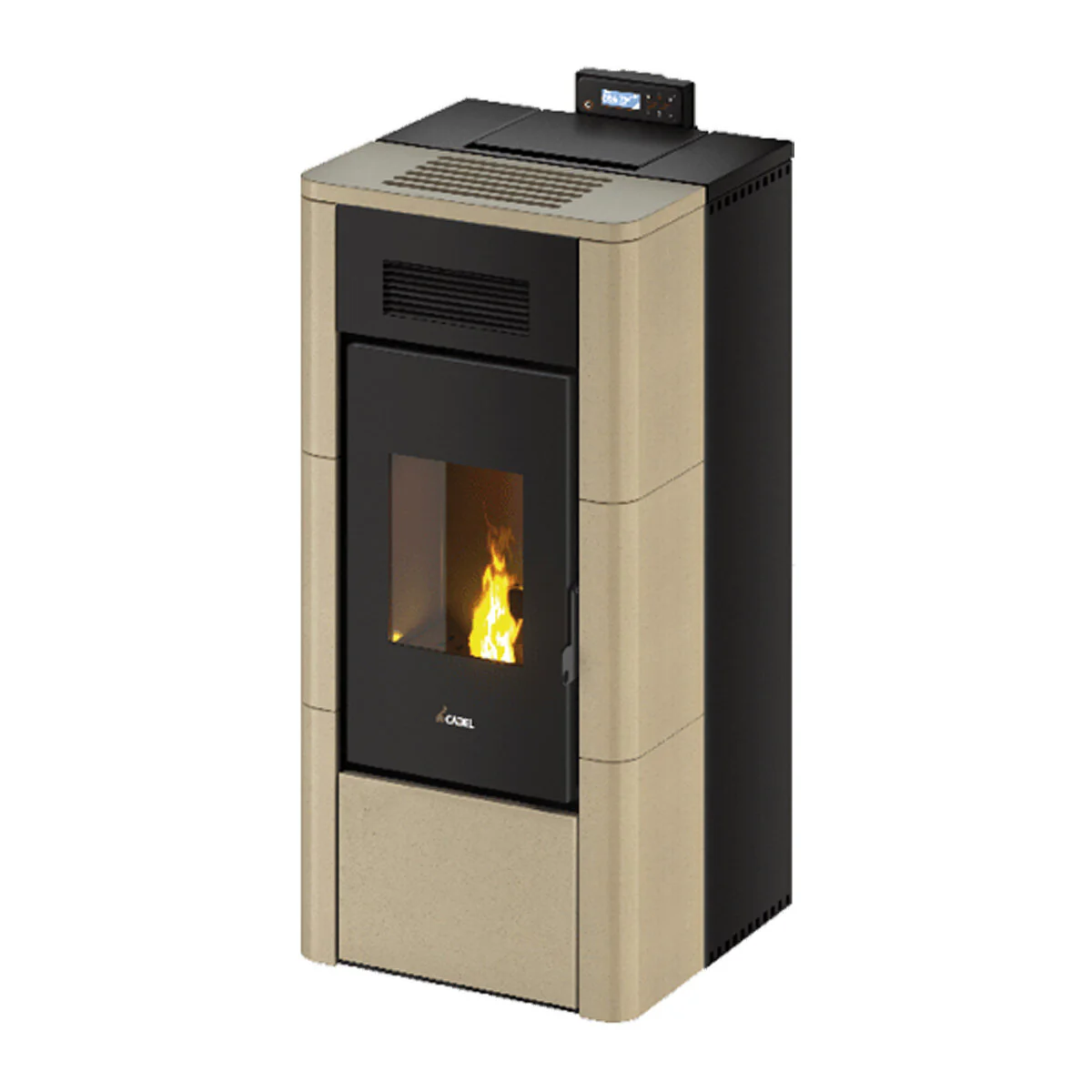 Stufa a pellet Cadel River Idro 16 ad acqua 16,1 kW WiFi - MAIOLICA AVORIO