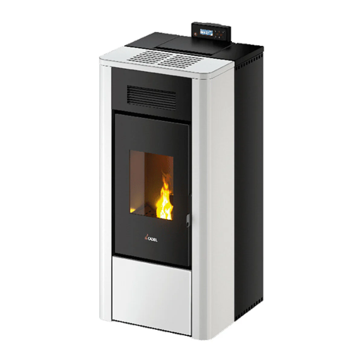 Stufa a pellet Cadel River Idro 23 ad acqua 22,4 kW WiFi Bianco