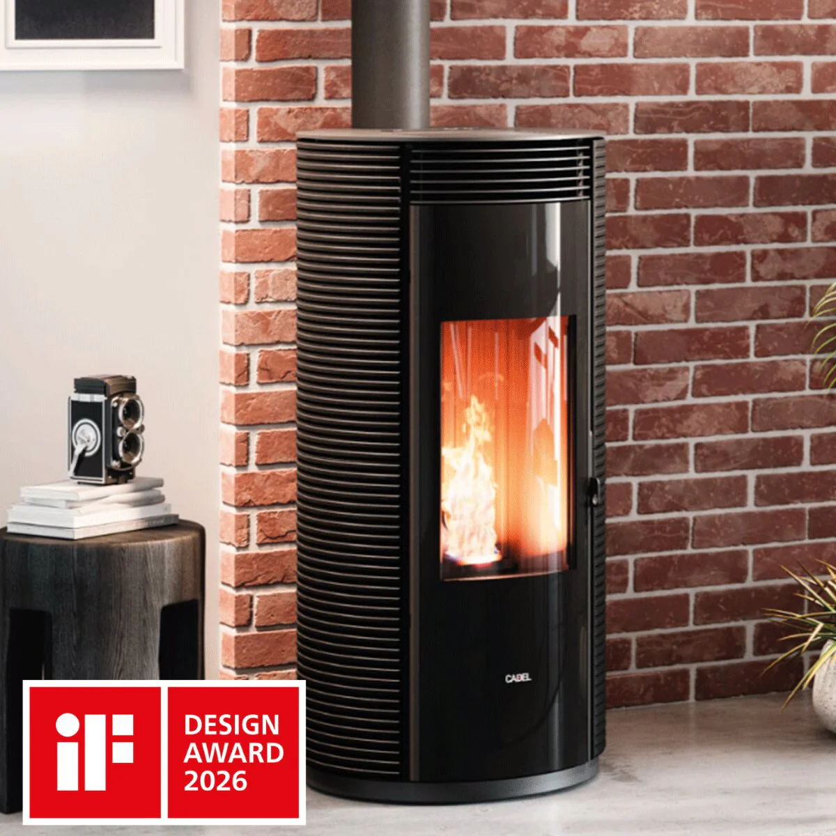 Stufa a pellet Cadel Spin Plus 9 8,5 kW ad aria canalizzata WiFi Ghisa Nero - Image 2