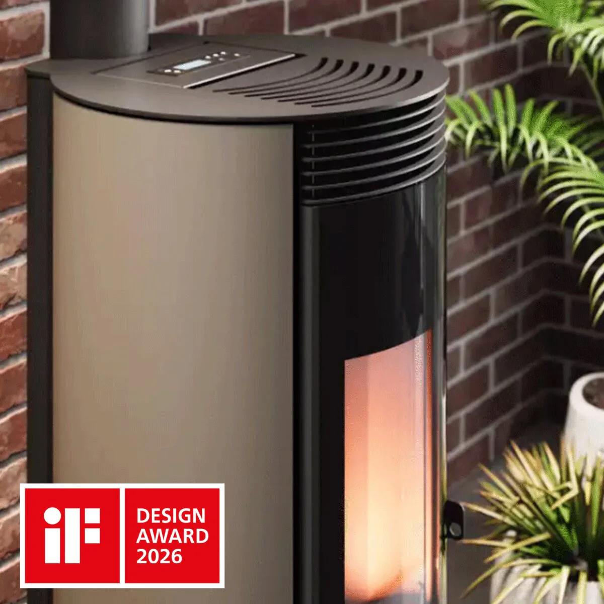 Stufa a pellet Cadel Spin Plus 9 8,5 kW ad aria canalizzata WiFi Light Bronze - Image 2